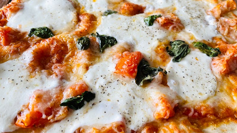 luce pizza — Classic Margherita with fresh mozzarella and basil