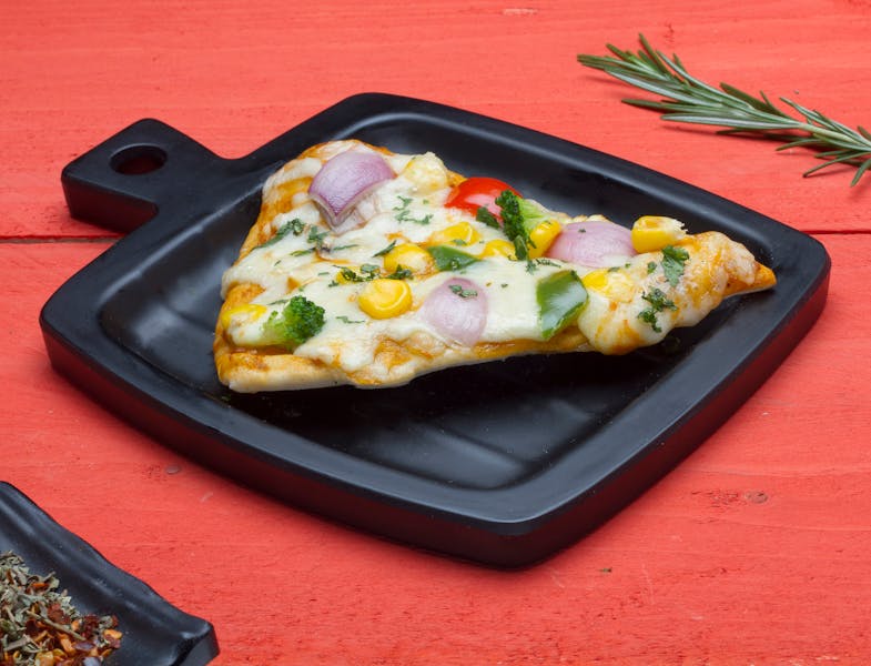 Truffle Mushroom white pizza with arugula